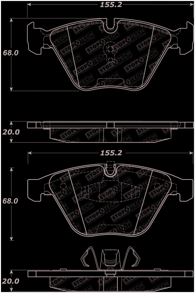 StopTech Street Select Brake Pads - Front 07-13 BMW 328i