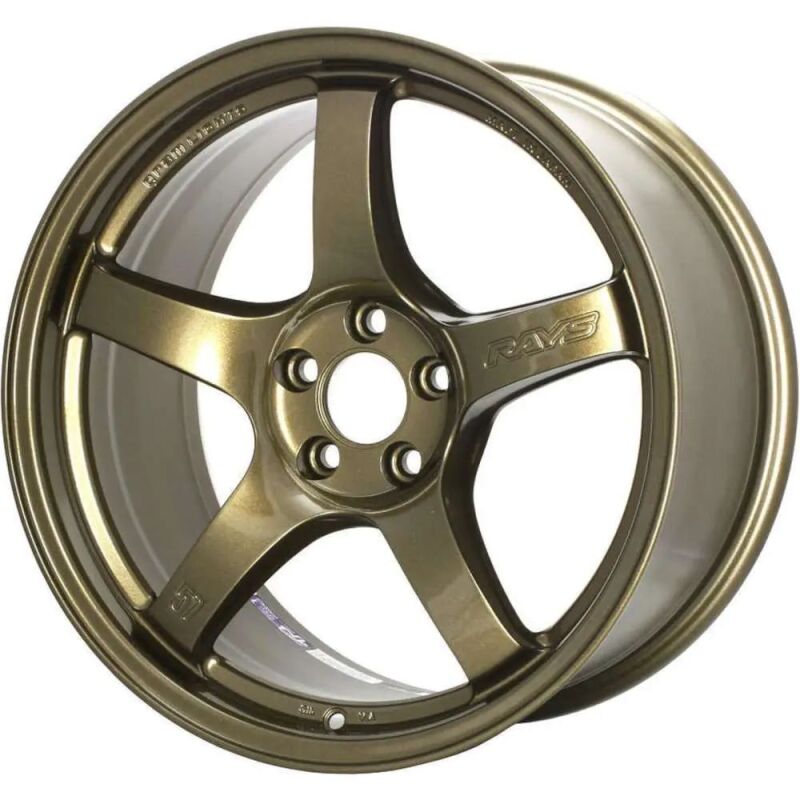 Gram Lights 57CR 18x8.5 +37 5-108 Almite Gold Wheel