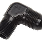 Russell Performance -6 AN to 1/8in NPT 90 Degree Flare to Pipe Adapter (Black)