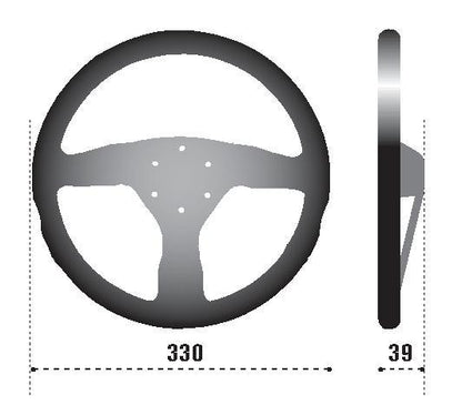 Sparco Steering Wheel 383 Suede Black