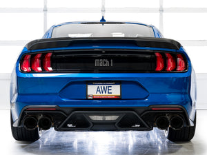 AWE Tuning 21-23 Ford Mustang Mach 1 SwitchPath Cat-Back Exhaust w/ Quad Diamond Black Tips