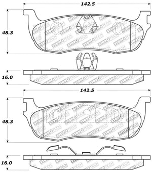 StopTech Sport Brake Pads w/Shims and Hardware - Front