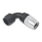 Russell Performance -16 AN Silver/Black 90 Degree Full Flow Hose End