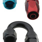 Fragola -6AN Nut x -8AN Hose 180 Degree Expanding Hose End - Blue/Red