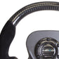 NRG Carbon Fiber Steering Wheel (320mm) CF Center Plate & Two-Tone Carbon w/Suede Trim Handles