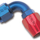 Russell Performance -6 AN Red/Blue 90 Degree Full Flow Hose End