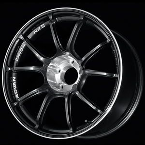 Advan RZIII 18x9.5 / +12 Offset / 5x114.3 BC / 73mm Bore / Black Gun Metallic & Diamond Cut