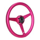 NRG Aluminum Steering Wheel 330mm - Heritage Solid Spoke - Ergonomic Grip - Anadized Pink