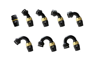 GReddy AN06 120 DEGREE HOSE END SWIVEL BLACK/GOLD ANODIZED