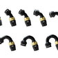GReddy AN06 180 DEGREE HOSE END SWIVEL BLACK/GOLD ANODIZED