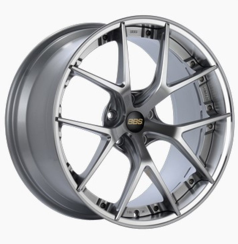 BBS RI-S 20x8.5 5x112 ET22 Diamond Silver Center / Diamond Cut Lip Wheel -82mm PFS/Clip Required