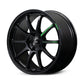 Gram Lights 57NR LIMITED II 17x7.0 +47 4-100 Semigloss Black Wheel w/ Black Cap/Stickers/Air Valve