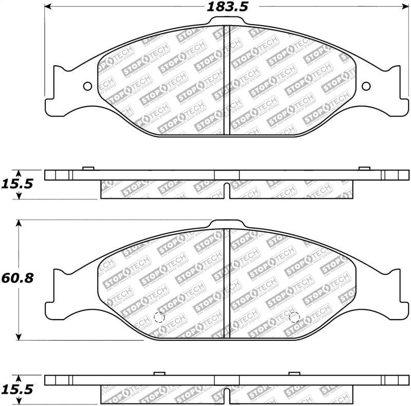 StopTech Street Select Brake Pads - Rear