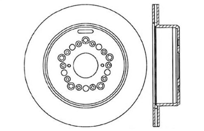 StopTech 5/93-98 Toyota Supra (Exc Turbo) Drilled Right Rear Rotor