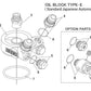 GReddy O/C ADAPTER TYPE-E ENG: 3/4-16UNF FILT: 3/4-16UNF 12AN