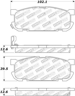 StopTech Street Touring 01-05 Miata w/ Sport Suspension Rear Brake Pads D891