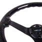 NRG Reinforced Steering Wheel (350mm / 3in Deep) Classic Blk Sparkle Wood Grain w/Blk 3-Spoke Center