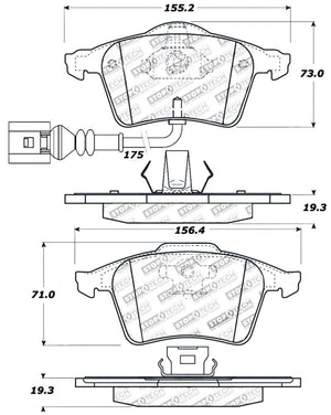 StopTech Performance 08-09 VW Golf R/Golf R32 / 06-09 Passat (Exc Syncro) Front Brake Pads