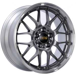 BBS RS-GT 19x8.5 5x114.3 ET30 Diamond Black Center Diamond Cut Lip Wheel -82mm PFS/Clip Required