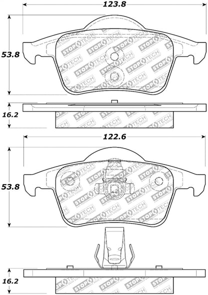 StopTech Street Select Brake Pads w/ Hardware Rear - 01-09 Volvo S60