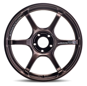 Advan RG-4 18x7 +41 4-100 Racing Copper Bronze Wheel