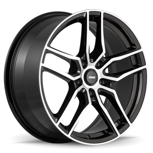 Konig Intention 20x8.5 5x120 ET40 Gloss Black / Machine Face