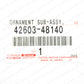 New Genuine Toyota Wheel Hub Ornament Cap 42603-48140
