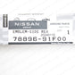 New Genuine OEM JDM Nissan Silvia S15 Spec R Black Chrome Emblem 78896-91F00