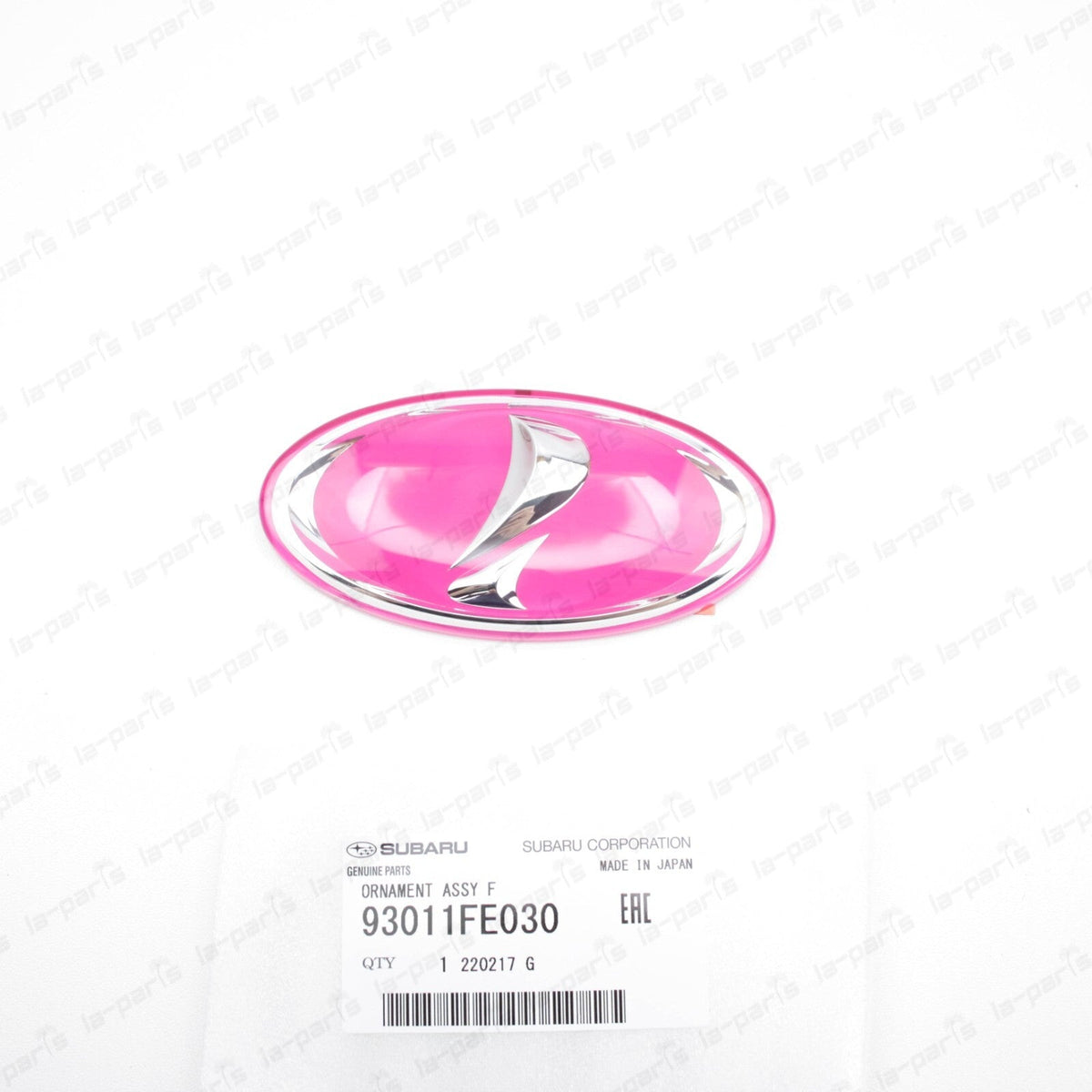 NEW GENUINE SUBARU IMPREZA WRX STI PINK "I" FRONT GRILL EMBLEM 4" X 2" BADGE
