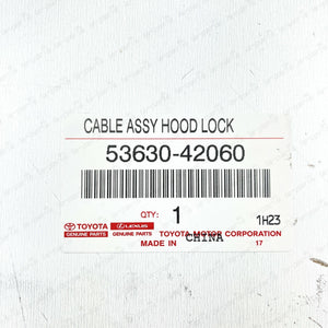 NEW GENUINE TOYOTA 2001-2005 RAV4 HOOD LOCK RELEASE CABLE ASSY 53630-42060