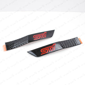 New Genuine OEM Subaru 15-16 WRX STi Black Fender Emblem Molding Badge Pair