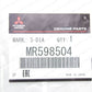 New Genuine Mitsubishi 02-08 Lancer 07-13 Outlander Front Emblem MR598504