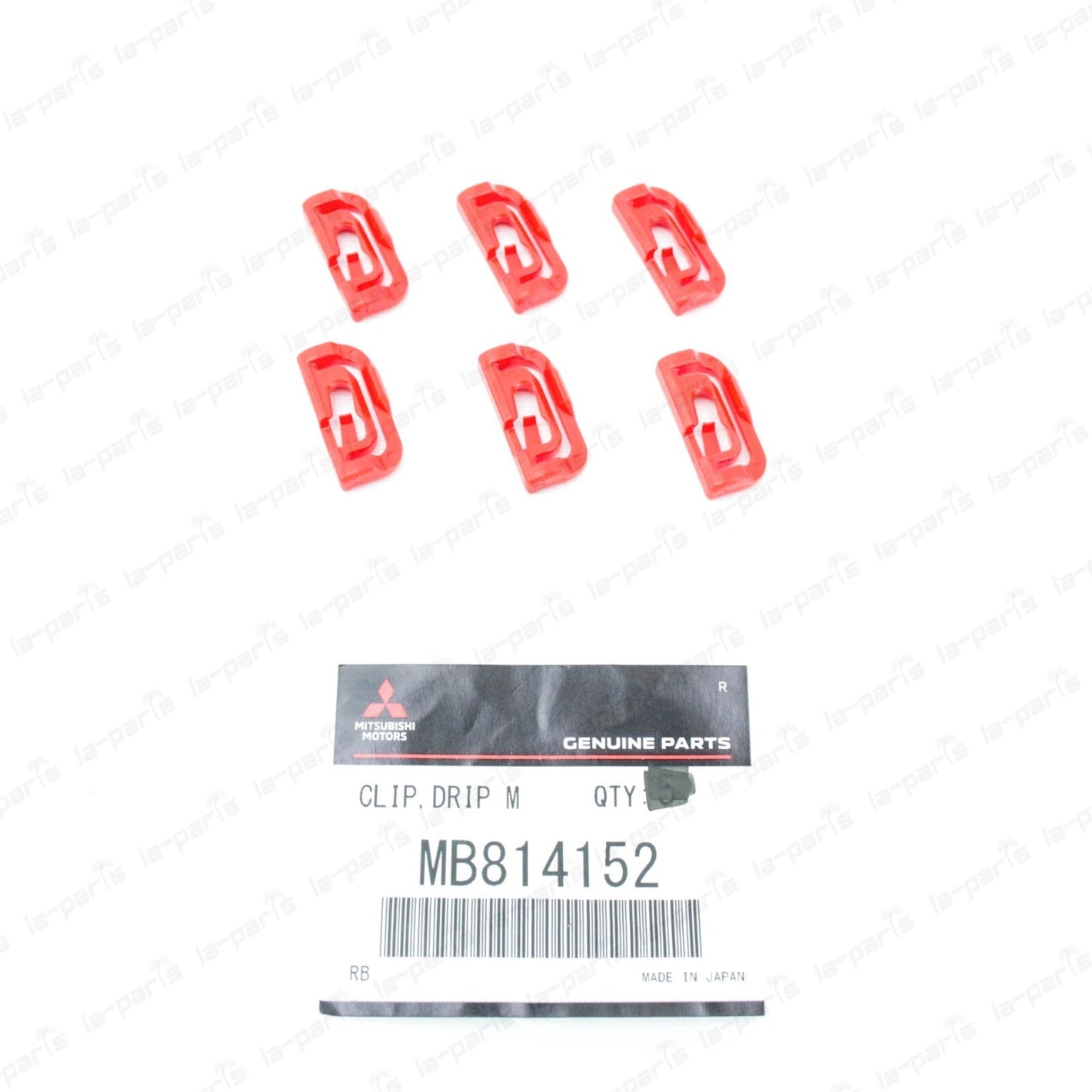 NEW GENUINE MITSUBISHI 93-02 MIRAGE ROOF-DRIP MOLDING CLIP MB814152 SET OF 6