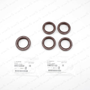 NEW GENUINE SUBARU IMPREZA LEGACY BAJA ENGINE CRANK + CAM OIL SEAL SET OF 5