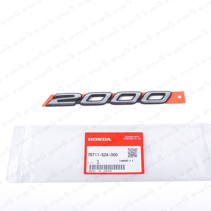 New Genuine OEM Honda 00-09 S2000 Side Fender 2000 Emblem 75711-S2A-000 Qty:1