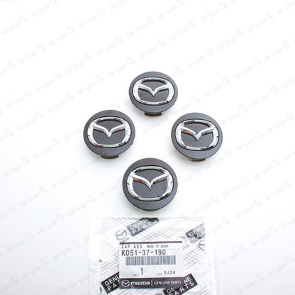 New Genuine OEM Mazda 13-25 3 CX-3 CX-5 CX-9 Wheel Center Cap KD51-37-190 Qty:4