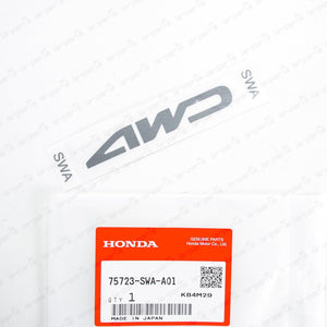 New Genuine OEM Honda 07-09 CR-V 4WD Decal Sticker 75723-SWA-A01