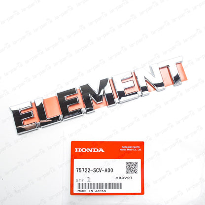 New Genuine OEM Honda 09-11 Element Rear Emblem Chrome Badge 75722-SCV-A00