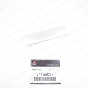 New Genuine OEM Mitsubishi Ralliart Emblem 7415A033 Made in Japan 108x26mm