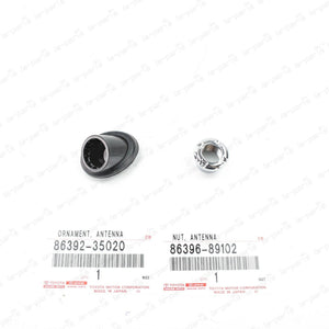 GENUINE 96-02 TOYOTA 4RUNNER FACTORY  ANTENNA ORNAMENT BEZEL & MOUNTING NUT KIT