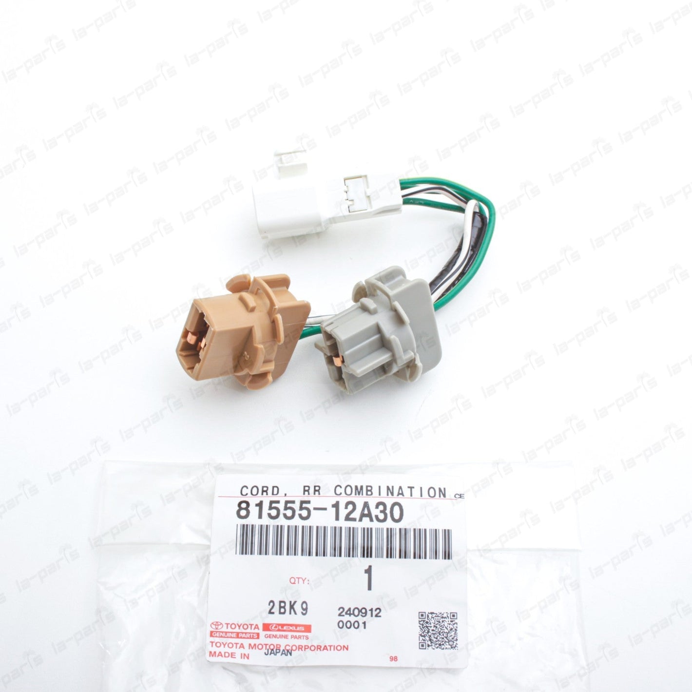 Genuine Toyota 10-13 Corolla Rear Combination Lamp Socket and Wire 81555-12A30