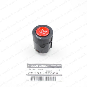 New Genuine Nissan 08-17 R35 GT-R GTR Red Engine Start Button Switch 25151-JF00A
