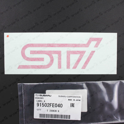 Genuine Subaru 2004 Impreza WRX STi Front Fog Light Hole Cover Decal 91502FE040