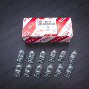New Genuine Toyota 1996-2021 Rear Combination Lamp Bulb W21W 90981-13043 QTY:12