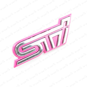 NEW GENUINE SUBARU 2004 IMPREZA WRX STI GDB FRONT GRILL EMBLEM BADGE PINK JDM