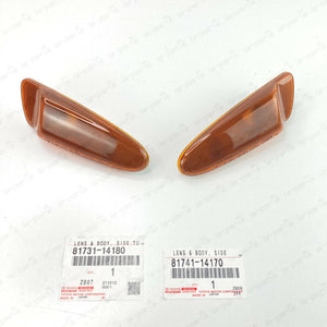 TOYOTA 00-06 CELICA ZZT231 97-02 SUPRA JZA80 JDM AMBER SIDE MARKER BUMPER LENSES