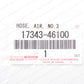 New Genuine Toyota Supra MK4 Lexus 01-05 IS300 Vacuum Air Hose #3 17343-46100