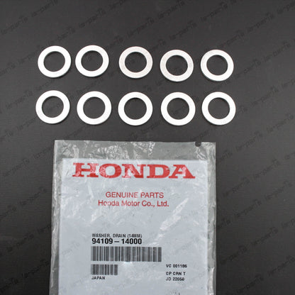 GENUINE HONDA ACURA OIL DRAIN PLUG CRUSH WASHERS 14MM  94109-14000 10 PCS