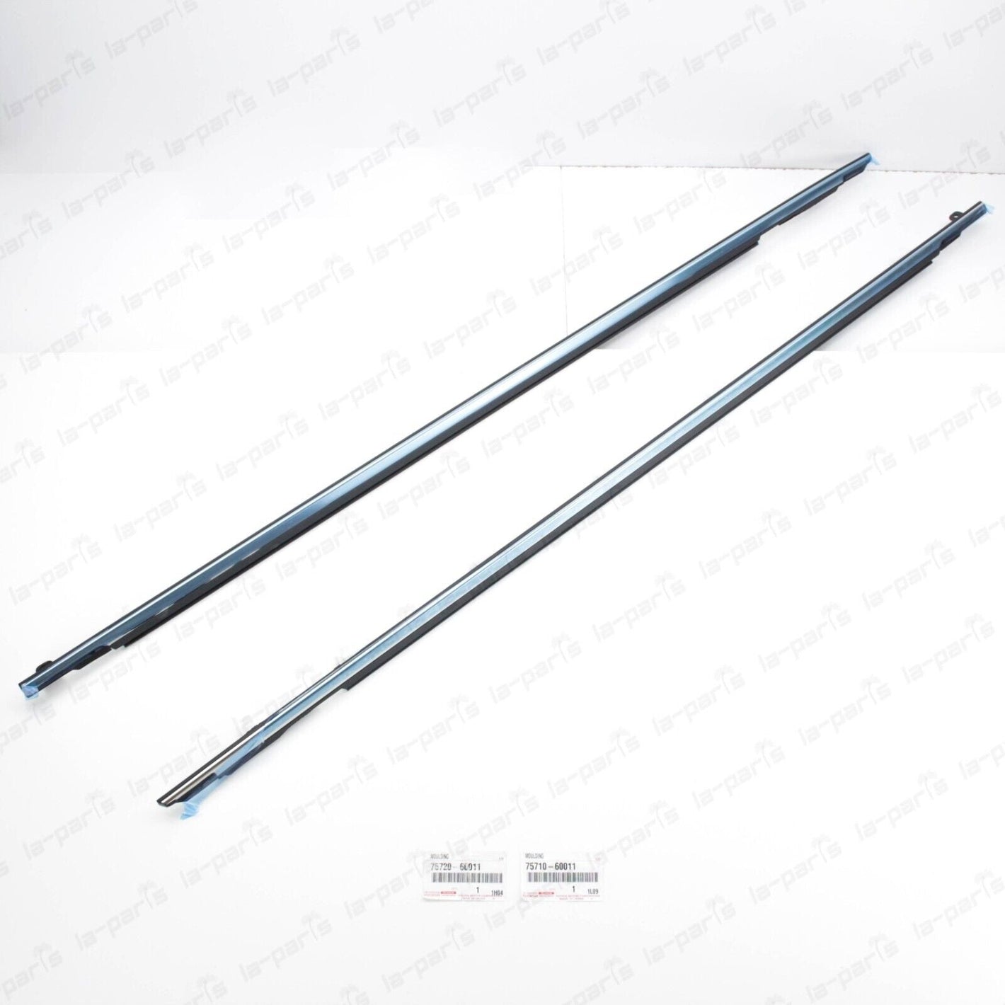 New Genuine Toyota Lc Lexus Lx450 91-97 Front Door Belt Mouldings Set Chrome