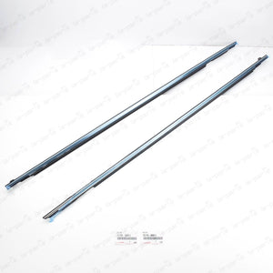 New Genuine Toyota Lc Lexus Lx450 91-97 Front Door Belt Mouldings Set Chrome